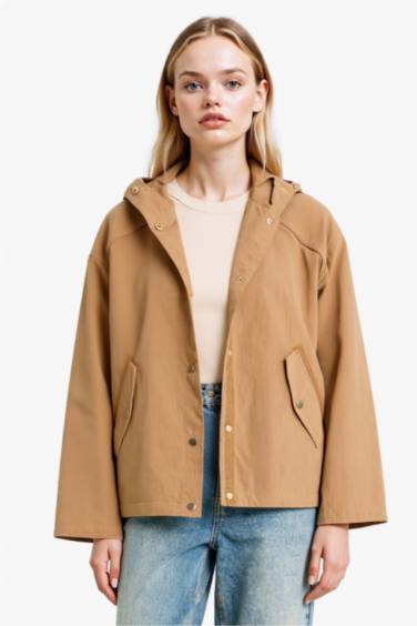 Regular Fit Hooded Waterproof Jacket