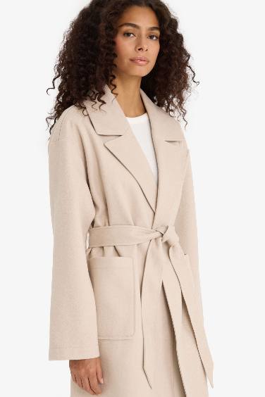 Regular Fit Belted Cashmere Coat