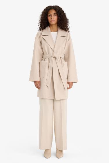 Regular Fit Belted Cashmere Coat