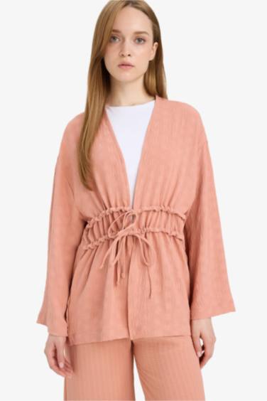 Relax Fit Twill Crew Neck Long Sleeve Tunic