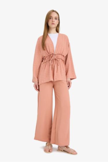 Relax Fit Twill Crew Neck Long Sleeve Tunic