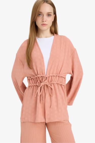 Relax Fit Twill Crew Neck Long Sleeve Tunic