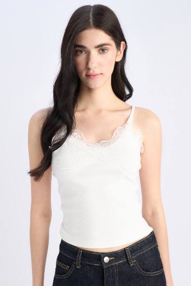 Slim Fit Camisole V-Neck Tank Top