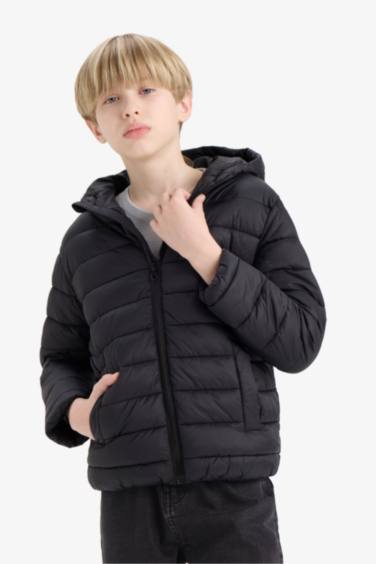 Boy Hooded Water Repellent Puffer Jacket