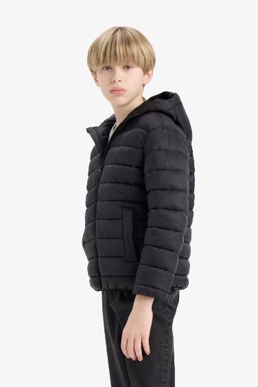 Boy Hooded Water Repellent Puffer Jacket