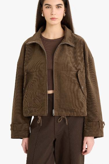 Regular Fit Cotton Waterproof Jacket