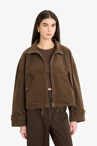 Regular Fit Cotton Waterproof Jacket