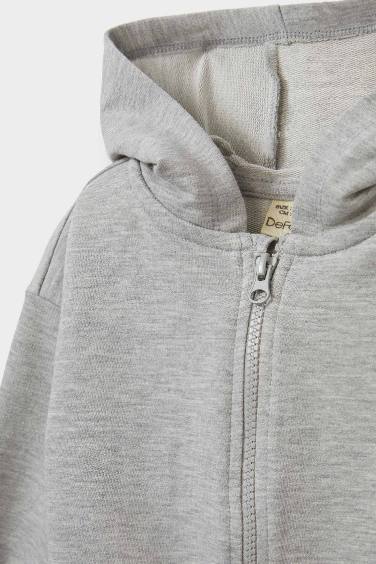 Regular Fit Hooded Cardigan