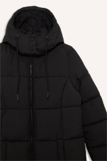 Waterproof Regular Fit Hooded Zippered Coat