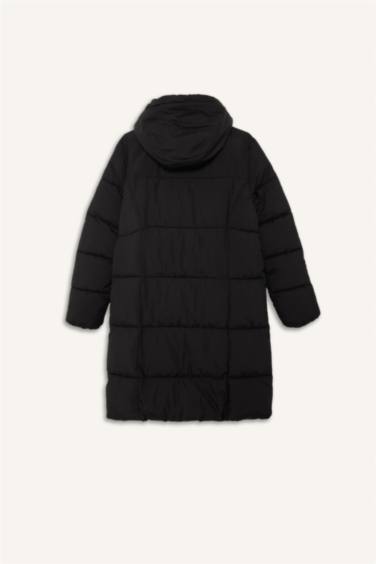 Waterproof Regular Fit Hooded Zippered Coat