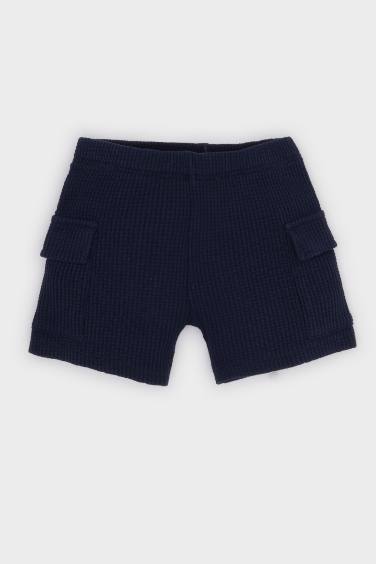 Baby Boy Waffle T-Shirt Elastic Waist Shorts 2 Piece Set