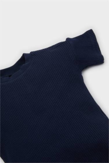 Baby Boy Waffle T-Shirt Elastic Waist Shorts 2 Piece Set