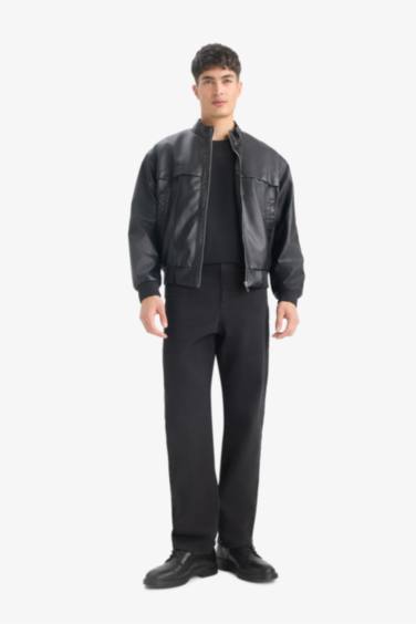 Oversize Fit Faux Leather Jacket