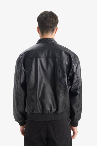 Oversize Fit Faux Leather Jacket