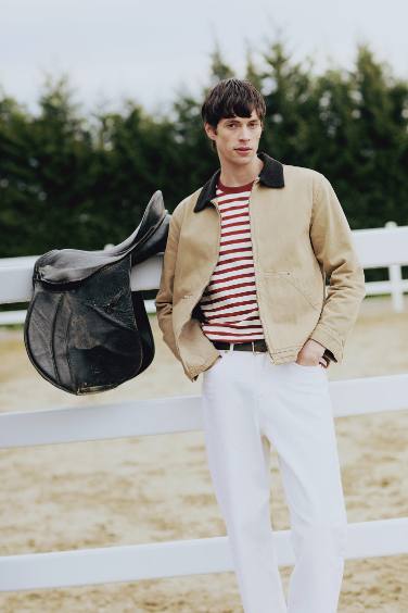 جاكيت خفيف قصة عادية بياخة قميص وبطانة قطنية