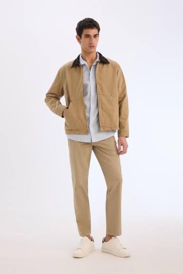 جاكيت خفيف قصة عادية بياخة قميص وبطانة قطنية