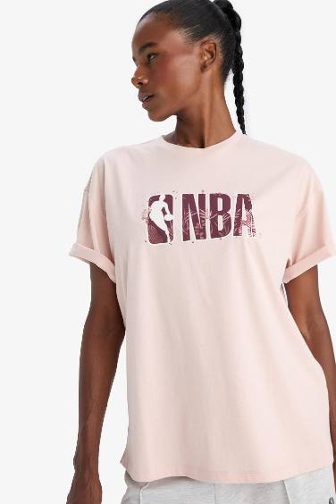 DeFactoFit NBA Wordmark Oversize Fit Sports T-Shirt