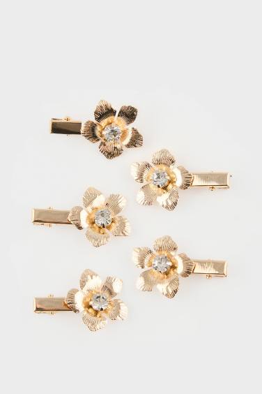 Woman 5 Piece Floral Hair Clips