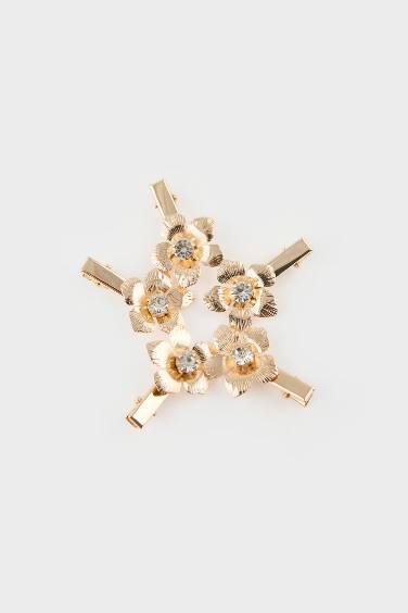 Woman 5 Piece Floral Hair Clips