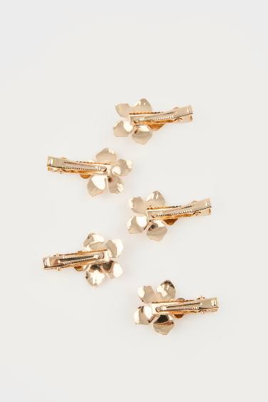 Woman 5 Piece Floral Hair Clips