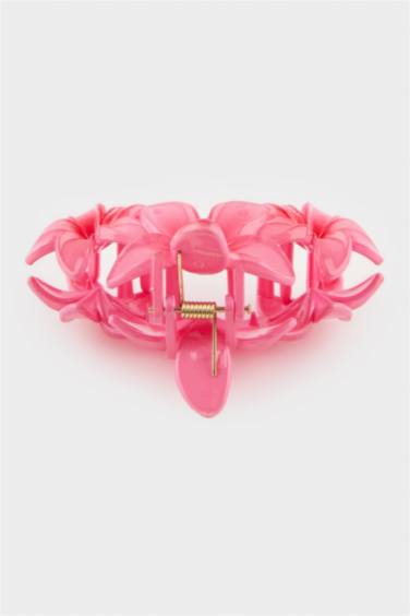 Woman Flower Motif Hair Clips