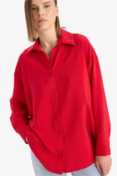 Regular Fit Shirt Collar Long Sleeve Shirt