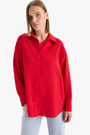 Regular Fit Shirt Collar Long Sleeve Shirt