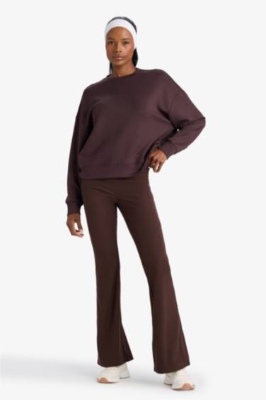 سويت شيرت رياضي اوفر سايز بياخة مستديرة من DeFactoFit