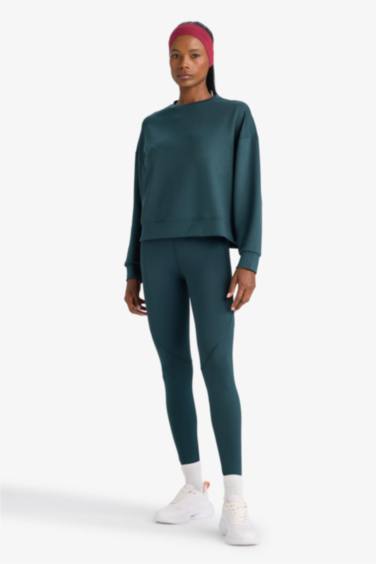 DeFactoFit Oversize Geniş Kalıp Bisiklet Yaka Modal Ultra Soft Sweatshirt