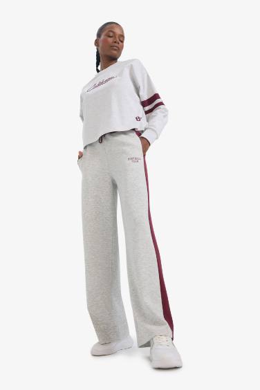 DeFactoFit Crew Neck Sports Printed Sweatshirt