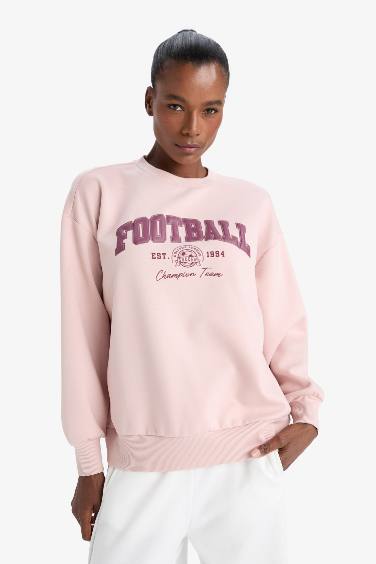 DeFactoFit Oversize Fit Scuba Fabric Sports Sweatshirt