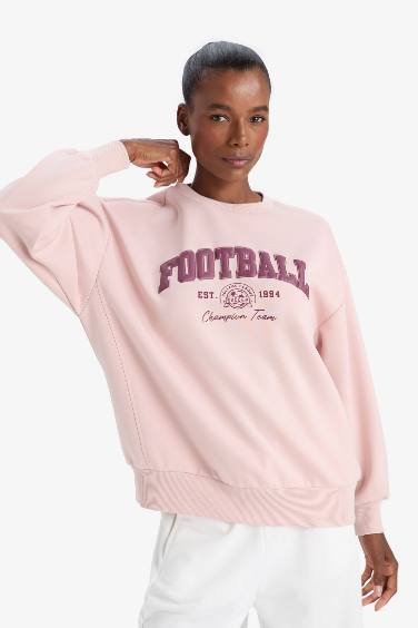 DeFactoFit Oversize Fit Scuba Fabric Sports Sweatshirt