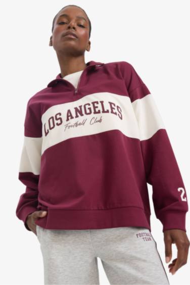 DeFactoFit Oversize Loose Fit Sports Sweatshirt