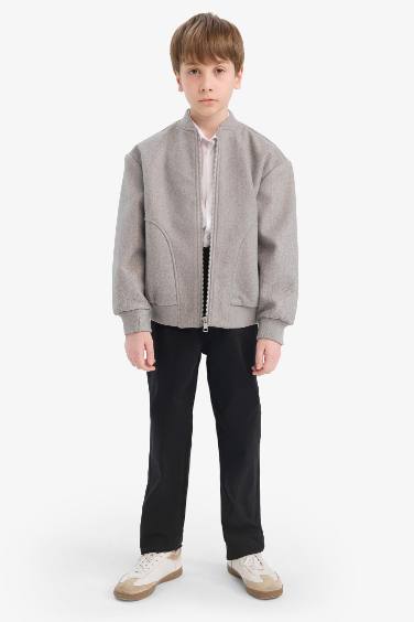 جاكيت بومبر اولادي بياقة كوليج