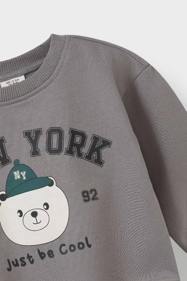 سيت بيبي ولادي سويت شيرت وبنطلون بجامة رياضي - قطعتين