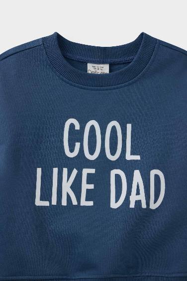 Erkek Bebek 2'li Takım Baskılı Sweatshirt Eşofman Altı