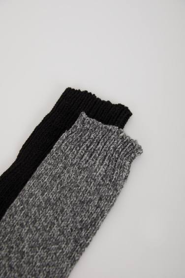 Erkek 2'li Yün Kışlık Çorap