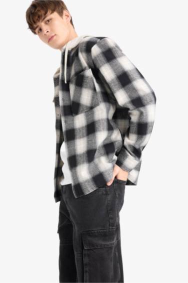 Relax Fit Flannel Long Sleeve Shirt