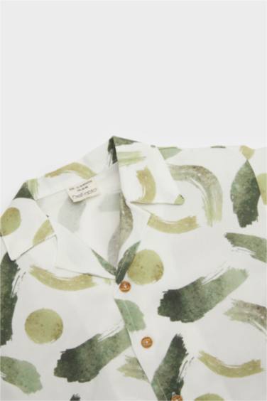 Baby Boy Patterned Shirt Shorts 2 Piece Set