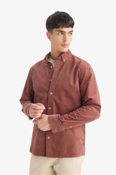 Regular Fit Polo Shirt Velvet Long Sleeve Shirt