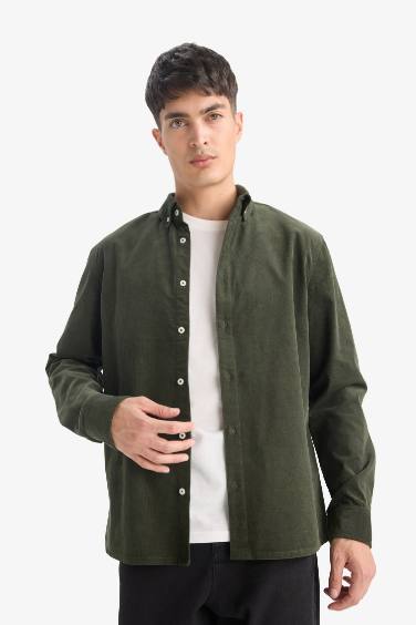 Regular Fit Polo Shirt Velvet Long Sleeve Shirt