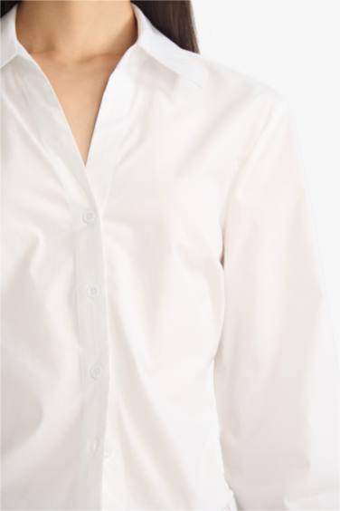 Slim Fit Shirt Collar Long Sleeve Shirt
