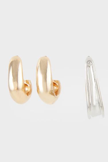 Kadın 3'lü Parlak Küpe