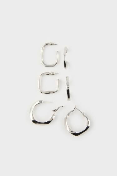 Woman 3 Piece Silver Earrings