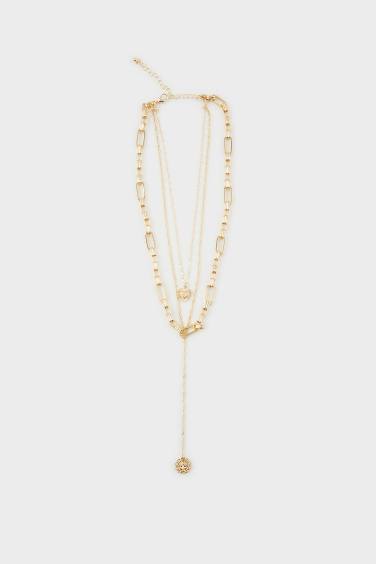 Woman Gold Y Necklace