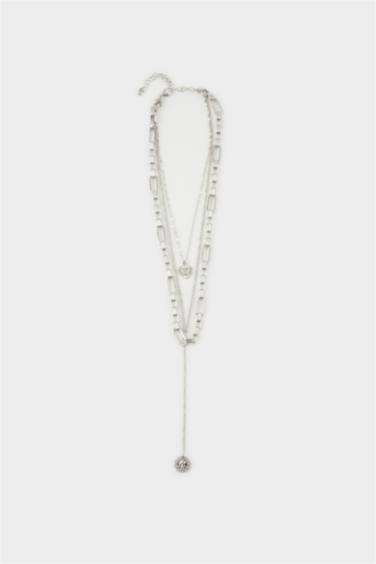 Kadın 3'lü Y Sallantılı Silver Kolye