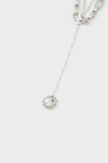 Kadın 3'lü Y Sallantılı Silver Kolye