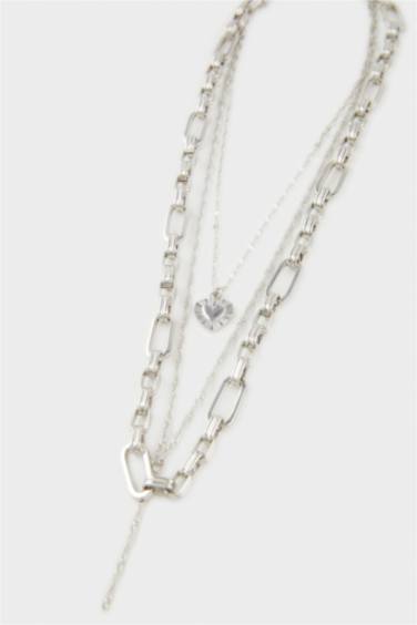 Kadın 3'lü Y Sallantılı Silver Kolye