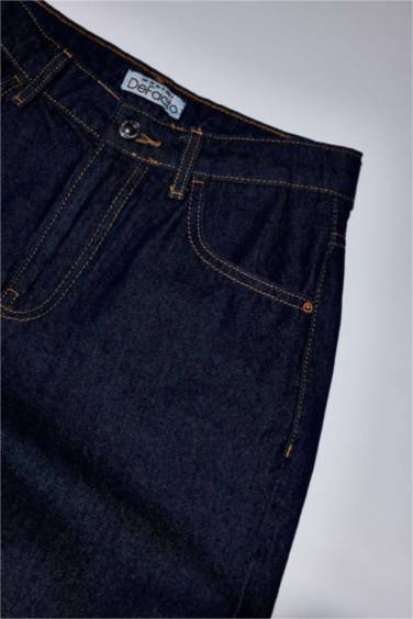 Wide Leg Normal Bel Düz Paça Uzun Jean Pantolon