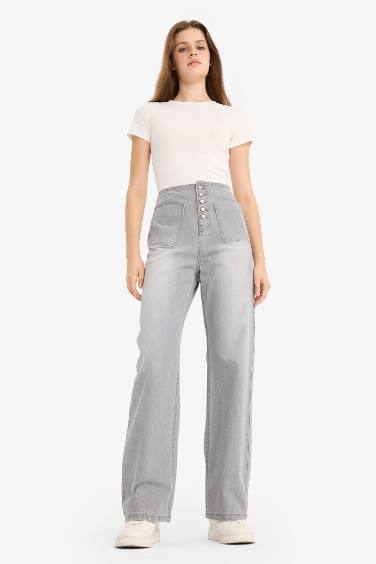 Jean large taille haute Style des années 90